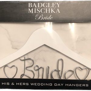 Badgley Mischka His and Her wedding day hangers